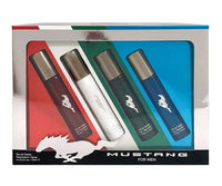 Mustang for Men Red White Blue Green Eau de Toilette Spray 0.5 oz - 4 pc Set