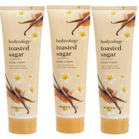 Toasted Sugar for Women by Bodycology Moisturizing Body Cream 8.0 oz (Pack of 3)