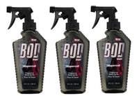 BOD Man Upper Cut for Men Fragrance Body Spray 8.0 oz (Pack of 3)