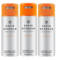 Instinct Sport for Men David Beckham Deodorant Spray 5.0 oz / 150 ml (PACK of 3)