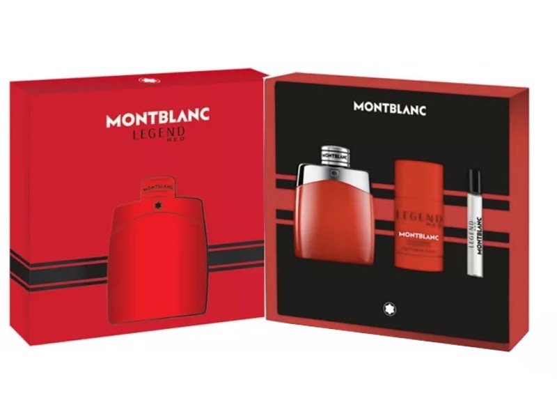 Legend RED for Men by Mont Blanc EDP Spray 3.3 oz  + Mini + Deodorant 2.5 oz Gift Set