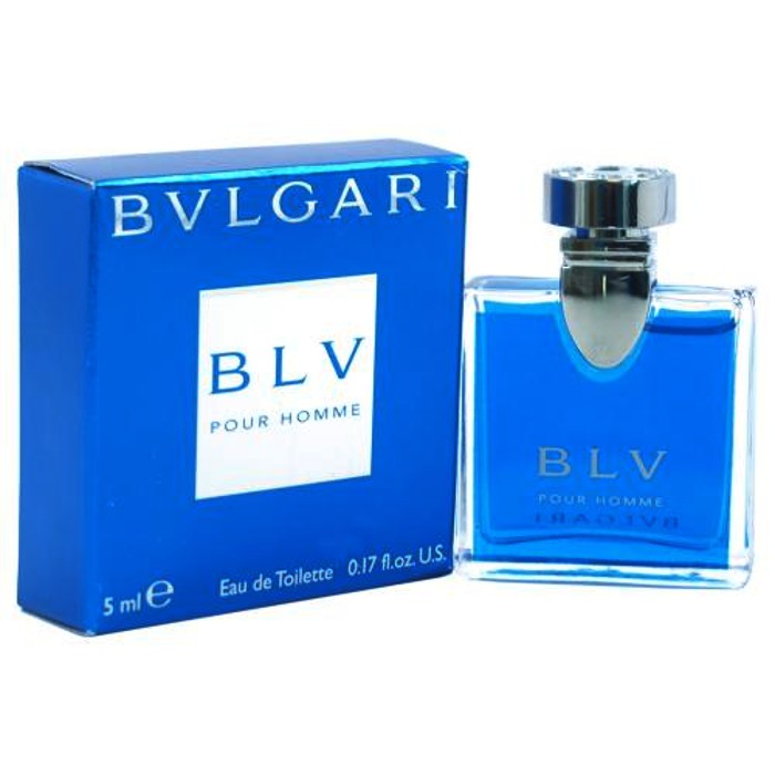 BLV POUR HOMME for Men by BVLGARI EDT Miniature Splash 0.17 oz (New in Box)