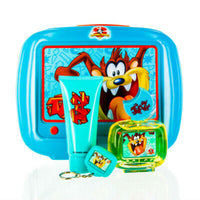 Taz Looney Tunes for Kids EDT Spray 3.4 oz + Gel + Key Chain - In Lunch Tin Box