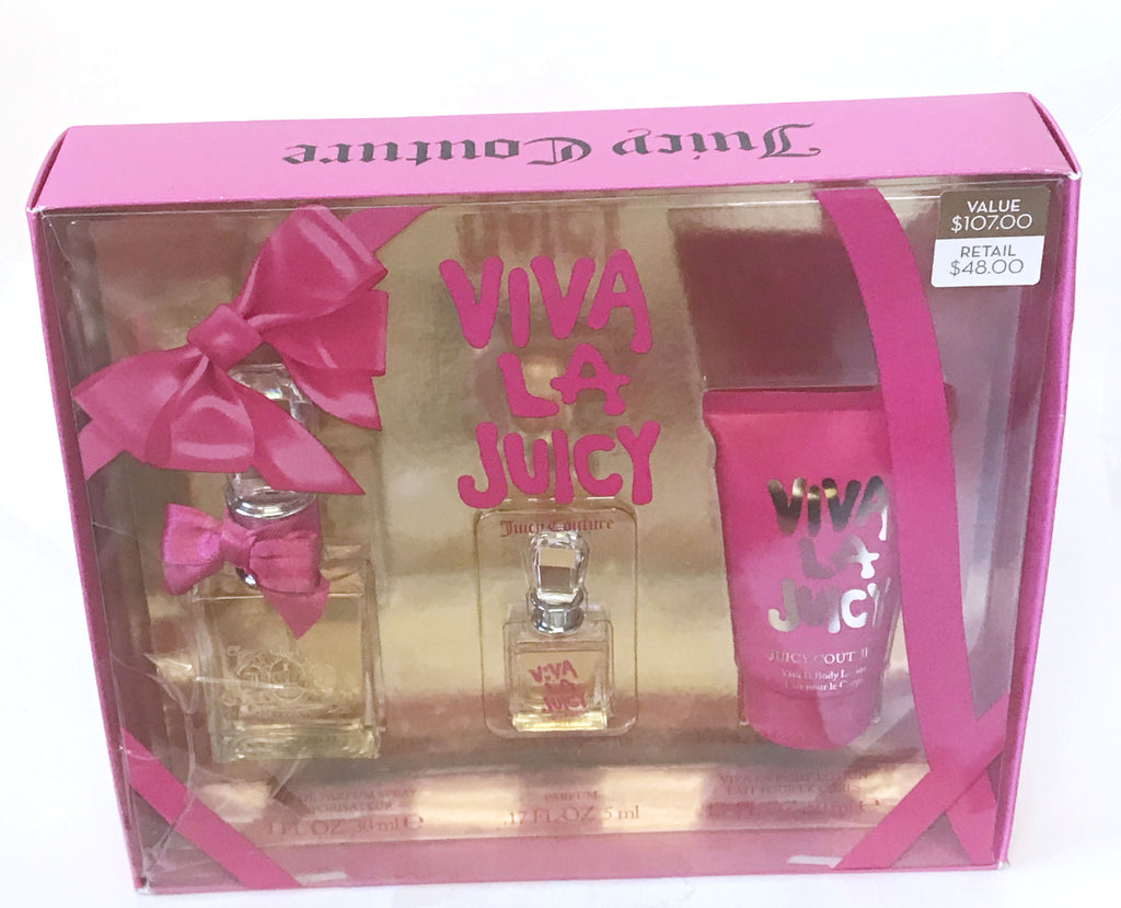 Viva La Juicy Couture for Women 3 pc Perfume Set *Worn Box