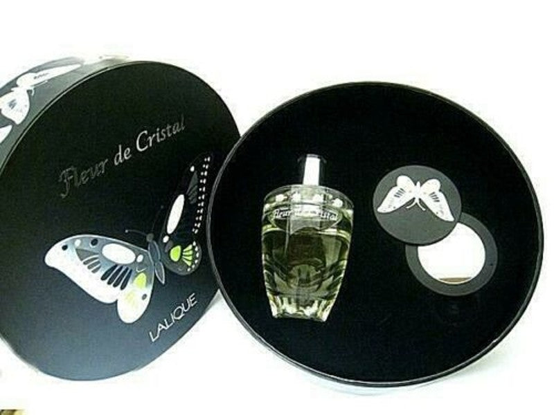 Fleur de Cristal for Women by Lalique EDP Spray 3.3 oz & Mirror 2 pc Set