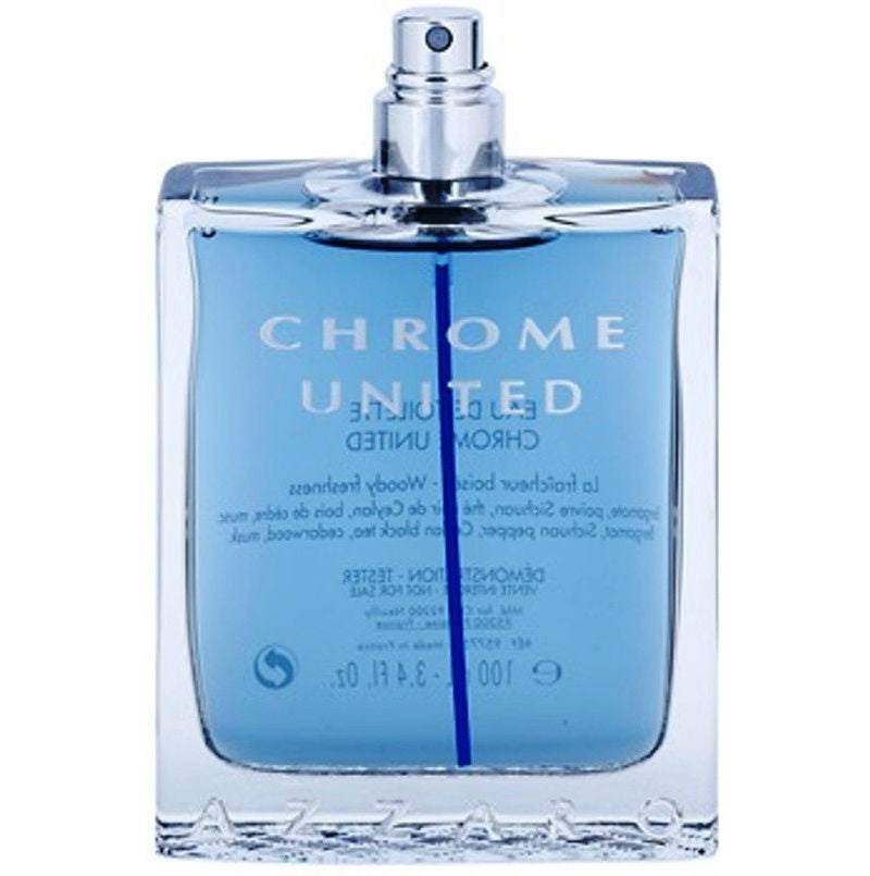 Azzaro Chrome United for Men by Eau de Toilette Spray 3.4 oz (Tester) - Cosmic-Perfume