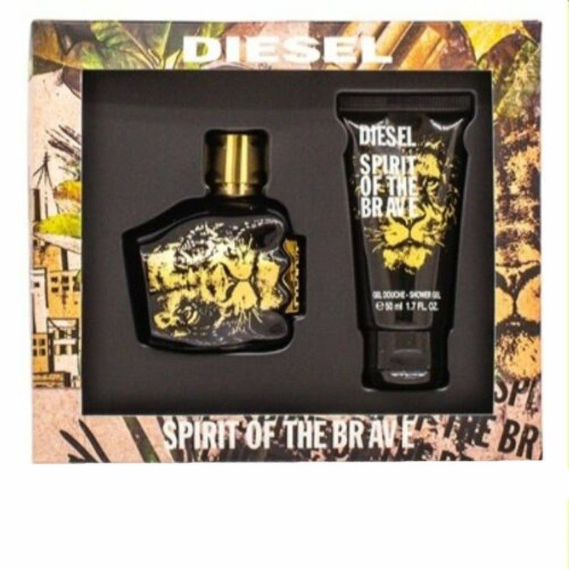 Spirit of the Brave for Men by Diesel EDT Spray 1.7 oz + Shower Gel  Set