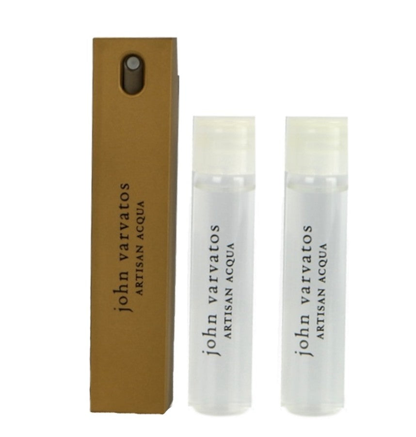 Artisan Acqua for Men by John Varvatos EDT Refilliable Spray 0.57 oz + 2 Refills (Unboxed)