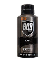 Bod Man Black for Men Body Spray 4 oz