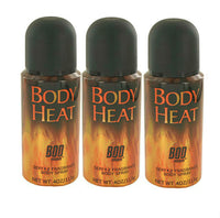 Bod Man Body Heat for Men Fragrance Body Spray 4 oz (Pack of 3)