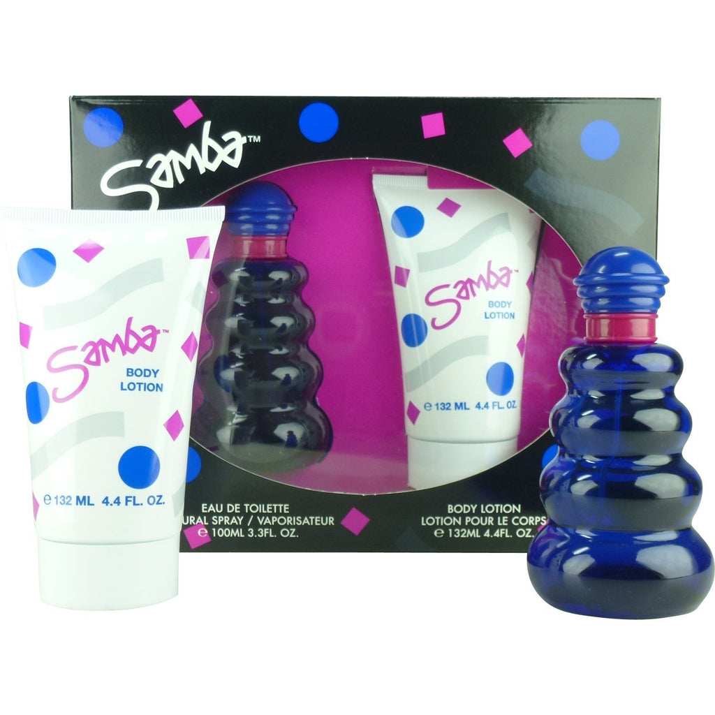 SAMBA by Perfumer's Workshop EDT Spray 3.3 oz + Lotion 4.4 oz Gift Set (Worn Box) - Cosmic-Perfume