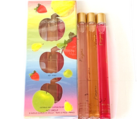 Fingers Fruit 3 Flavor Collection for Women (EDT Rollerball 0.5 oz ea) Set