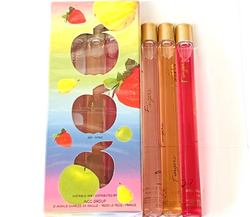Fingers Fruit 3 Flavor Collection for Women (EDT Rollerball 0.5 oz ea) Set