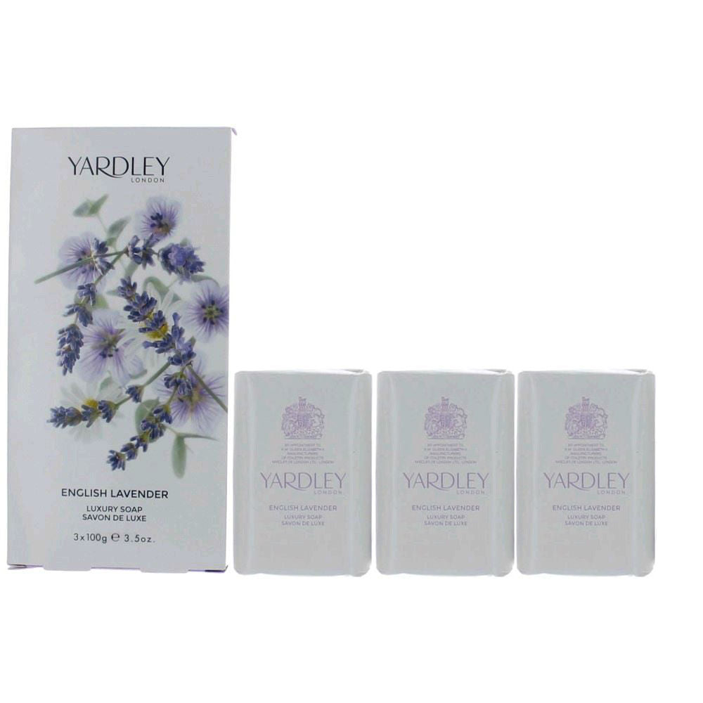 English Lavender for Women by Yardley Luxury Soap 3pcs X 100 gr