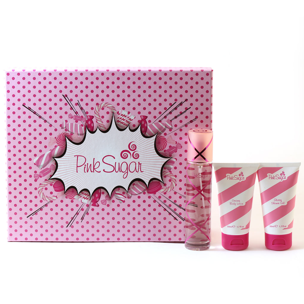 Pink Sugar for Women EDT Spray 1.7 oz 3 pc Set - Cosmic-Perfume