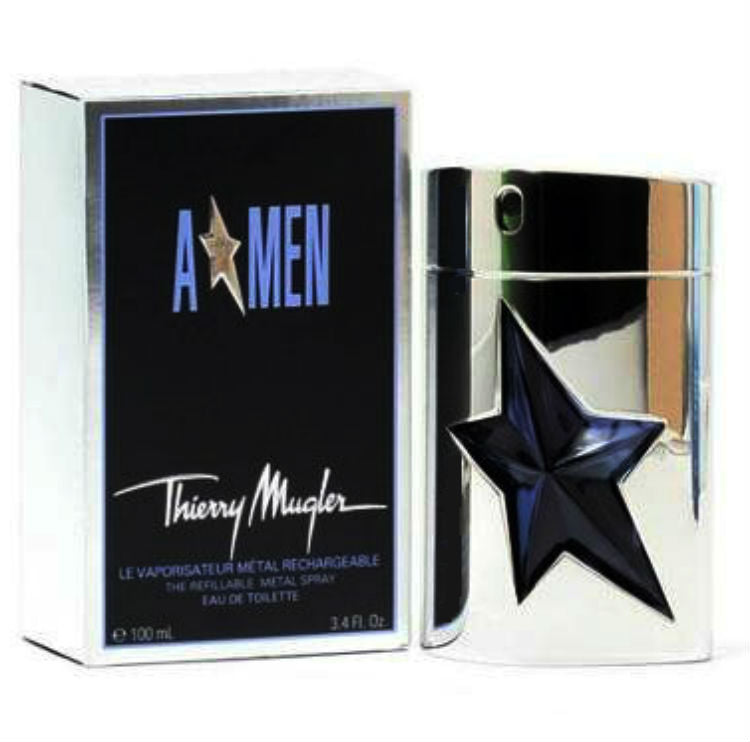 A * MEN Angel for Men by Thierry Mugler Metal for Men EDT Refillable Spray 3.4 oz