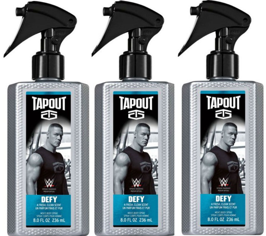 Tapout DEFY for Men Body Spray 8.0 oz (Pack of 3)