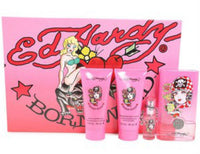 Born Wild for Women by Ed Hardy EDP Spray 3.4 oz 4 pc Gift Set - Cosmic-Perfume