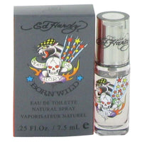 Born Wild for Men by Ed Hardy Eau de Toilette Travel Spray 0.25 oz *Worn Box