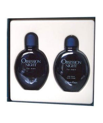 Obsession Night Men Calvin Klein EDT Spray 4.0 oz & After Shave 4.0oz - GIFT SET - Cosmic-Perfume