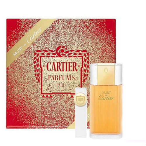 Must de Cartier for Women EDT Spray 3.3 oz + EDT Purse Spray Gift Set - Cosmic-Perfume
