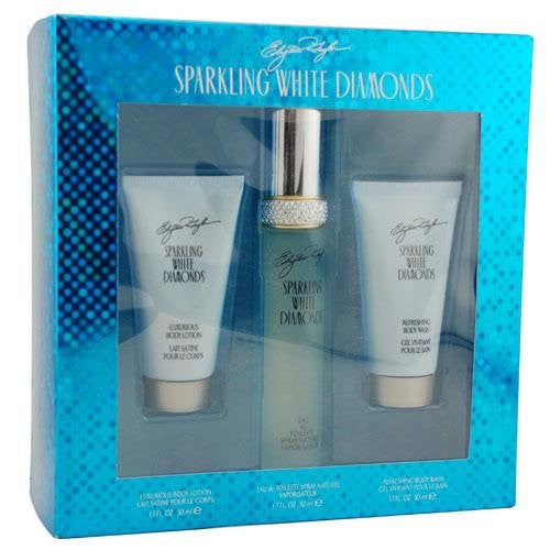 Sparkling White Diamonds for Women by Elizabeth Taylor EDT Spray 1.7 oz + Lotion&Gel -3 pc Gift Set - Cosmic-Perfume